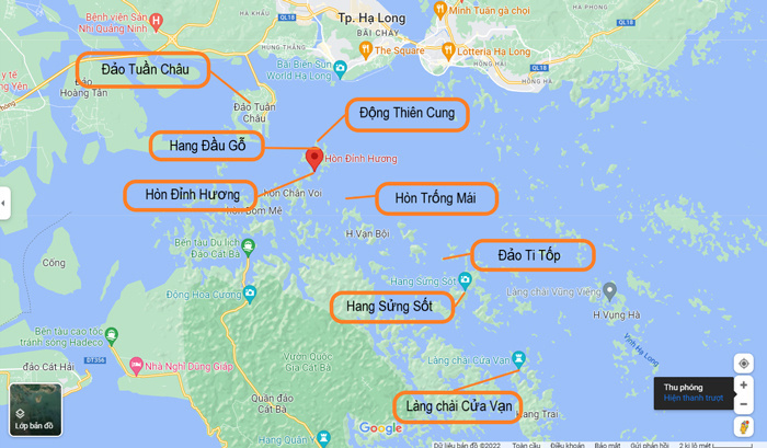 Bản đồ du lịch Hạ Long đầy đủ chi tiết nhất 2022